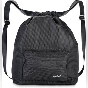 Black Drawstring Backpack